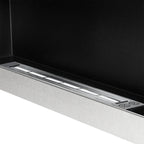 Campo24 gel and wall ethanol fireplace, stainless steel, 90 cm