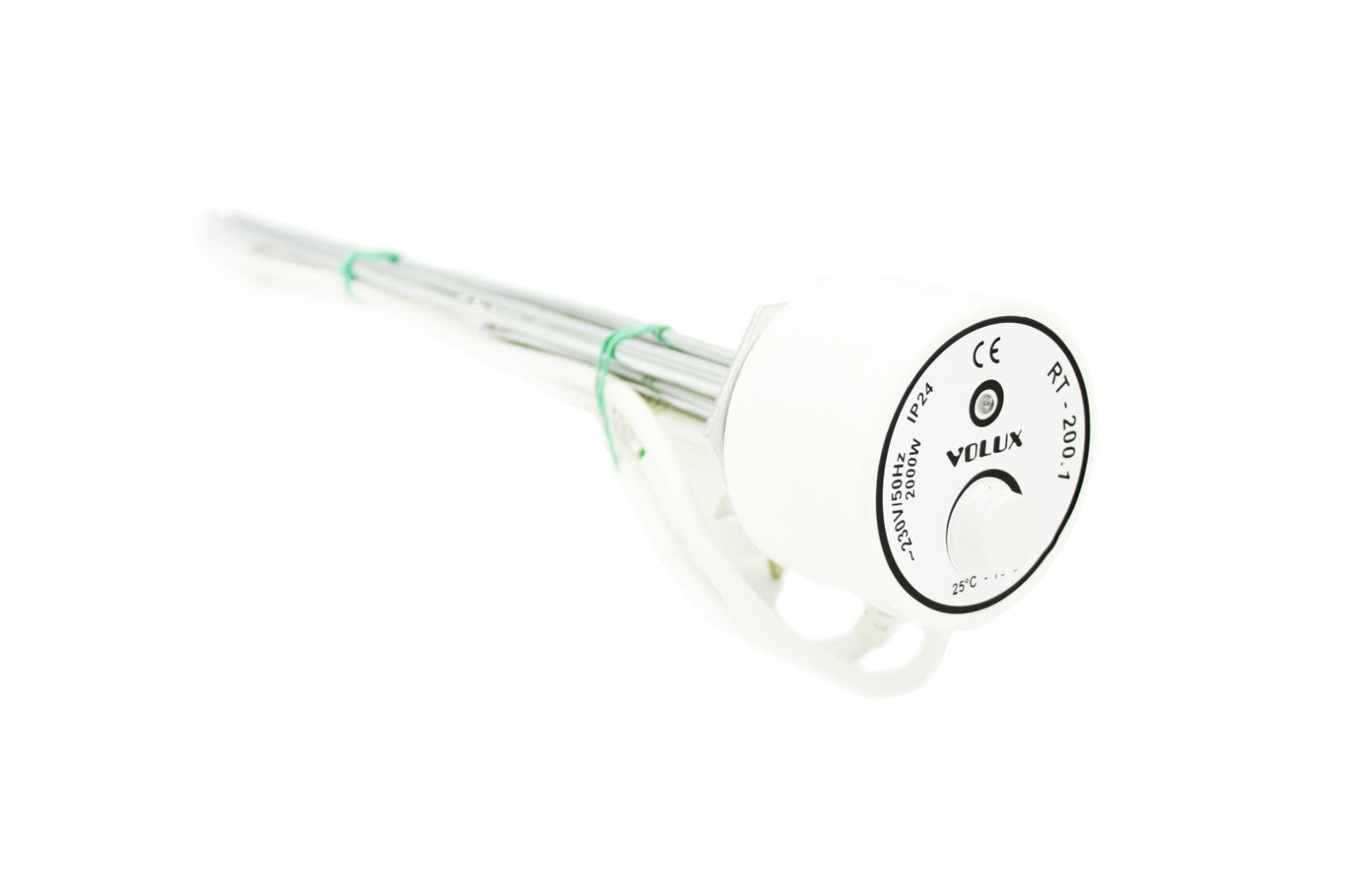 Campo24 Elektro-Heizstab 1500-3000W – Heizpatrone für Boiler, Warmwasserspeicher & Pufferspeicher, Temperaturregelung 25-70°C, IP44, Kupfer-Heizelement, Elektronischer Thermostat