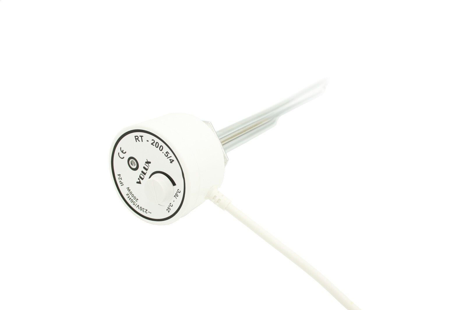 Campo24 Elektro-Heizstab 1500-3000W – Heizpatrone für Boiler, Warmwasserspeicher & Pufferspeicher, Temperaturregelung 25-70°C, IP44, Kupfer-Heizelement, Elektronischer Thermostat