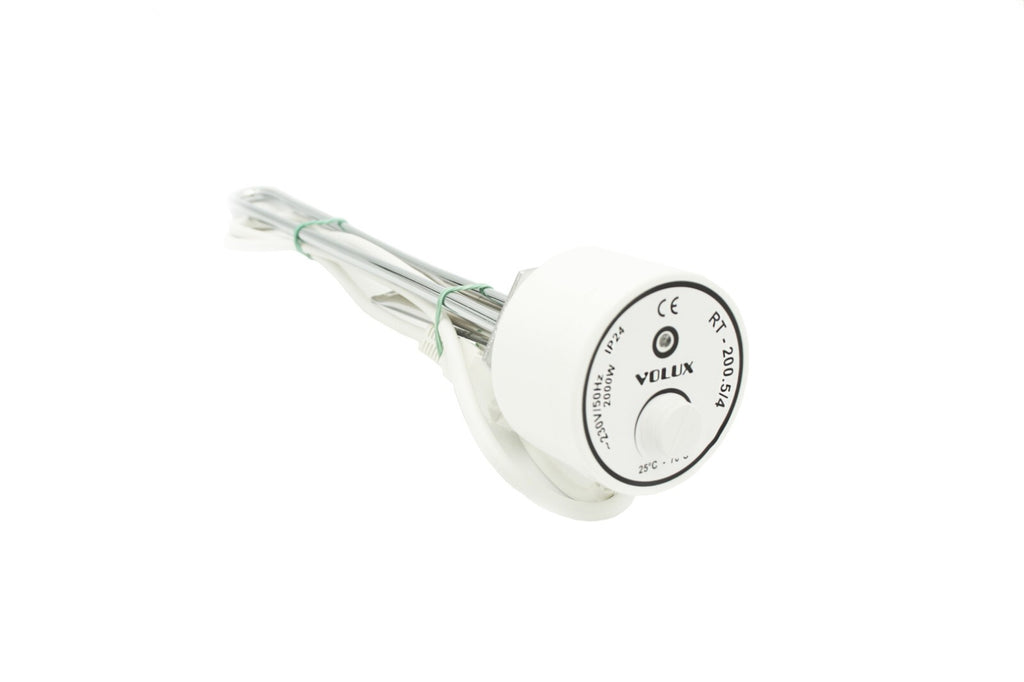 Campo24 Elektro-Heizstab 1500-3000W – Heizpatrone für Boiler, Warmwasserspeicher & Pufferspeicher, Temperaturregelung 25-70°C, IP44, Kupfer-Heizelement, Elektronischer Thermostat