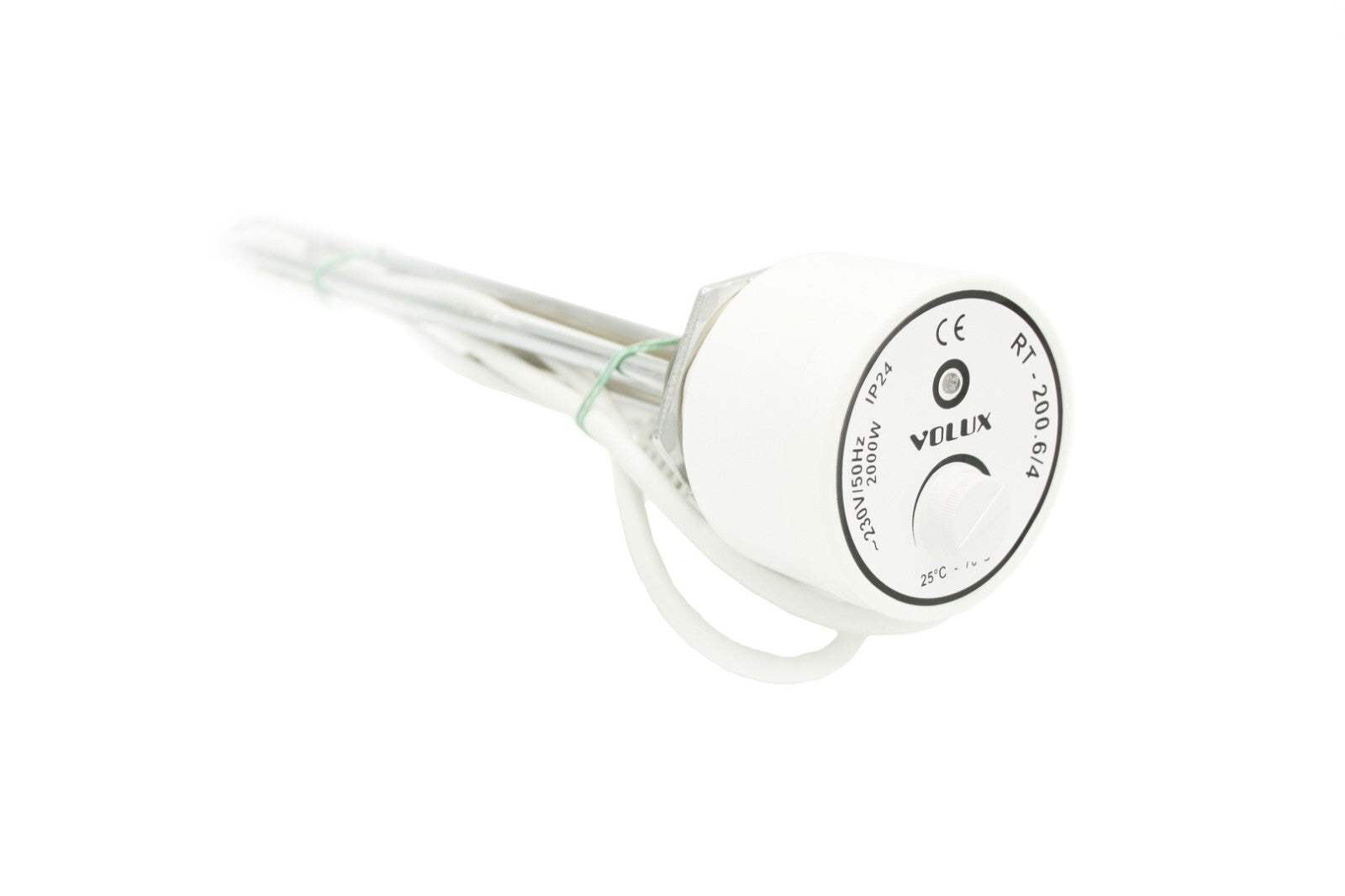 Campo24 Elektro-Heizstab 1500-3000W – Heizpatrone für Boiler, Warmwasserspeicher & Pufferspeicher, Temperaturregelung 25-70°C, IP44, Kupfer-Heizelement, Elektronischer Thermostat