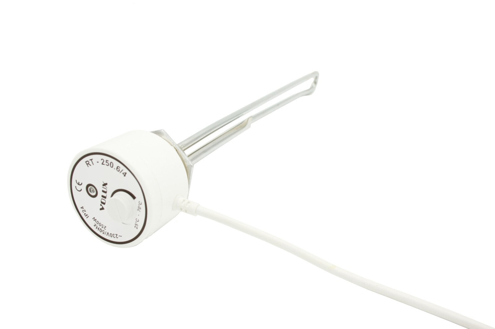 Campo24 Elektro-Heizstab 1500-3000W – Heizpatrone für Boiler, Warmwasserspeicher & Pufferspeicher, Temperaturregelung 25-70°C, IP44, Kupfer-Heizelement, Elektronischer Thermostat