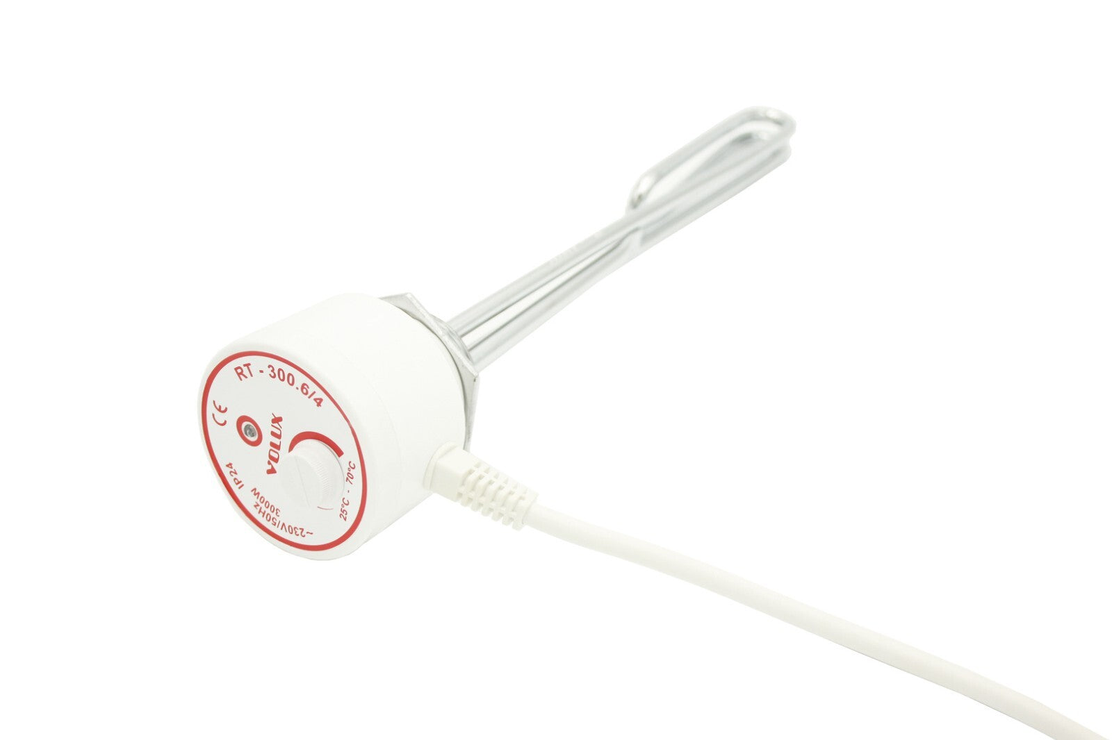 Campo24 Elektro-Heizstab 1500-3000W – Heizpatrone für Boiler, Warmwasserspeicher & Pufferspeicher, Temperaturregelung 25-70°C, IP44, Kupfer-Heizelement, Elektronischer Thermostat