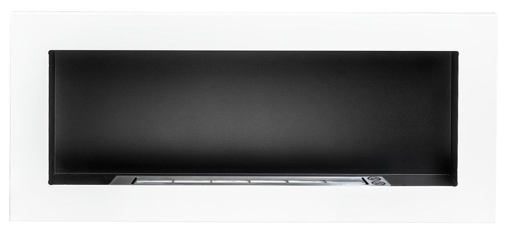 Campo24 - Gel- und Wand - Ethanol - Kamin, Weiß Hochglanz, 90 cm