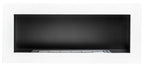 Campo24 - Gel and wall ethanol fireplace, white high gloss, 90 cm