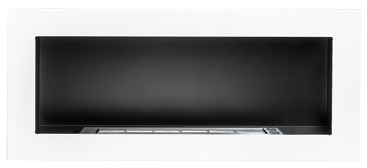 Campo24 - Gel- und Wand - Ethanol - Kamin, Weiß Hochglanz, 90 cm