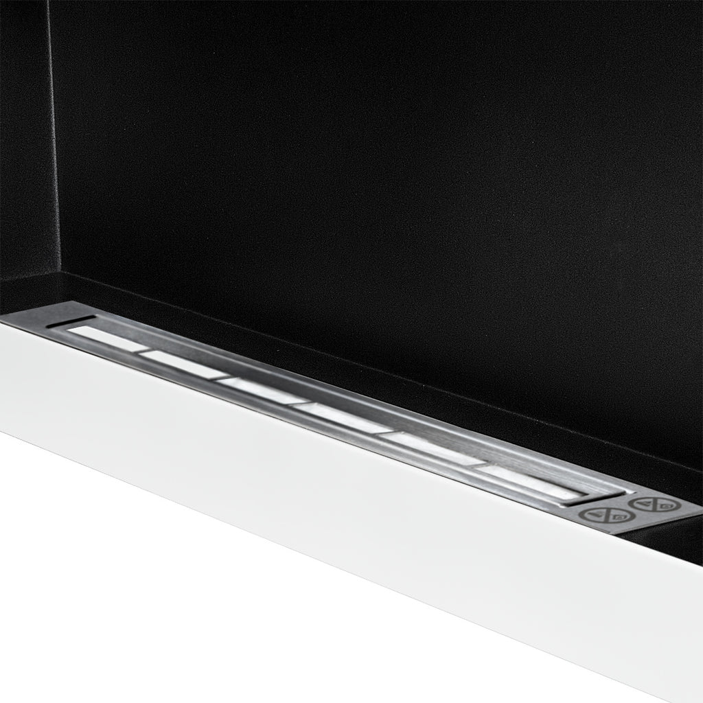 Campo24 - Gel- und Wand - Ethanol - Kamin, Weiß Hochglanz, 90 cm