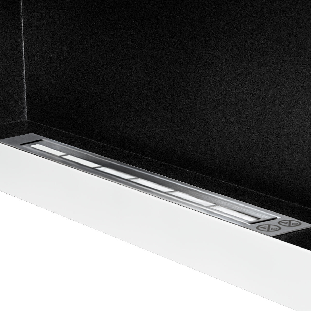 Campo24 - Gel- und Wand - Ethanol - Kamin, Weiß Hochglanz, 90 cm