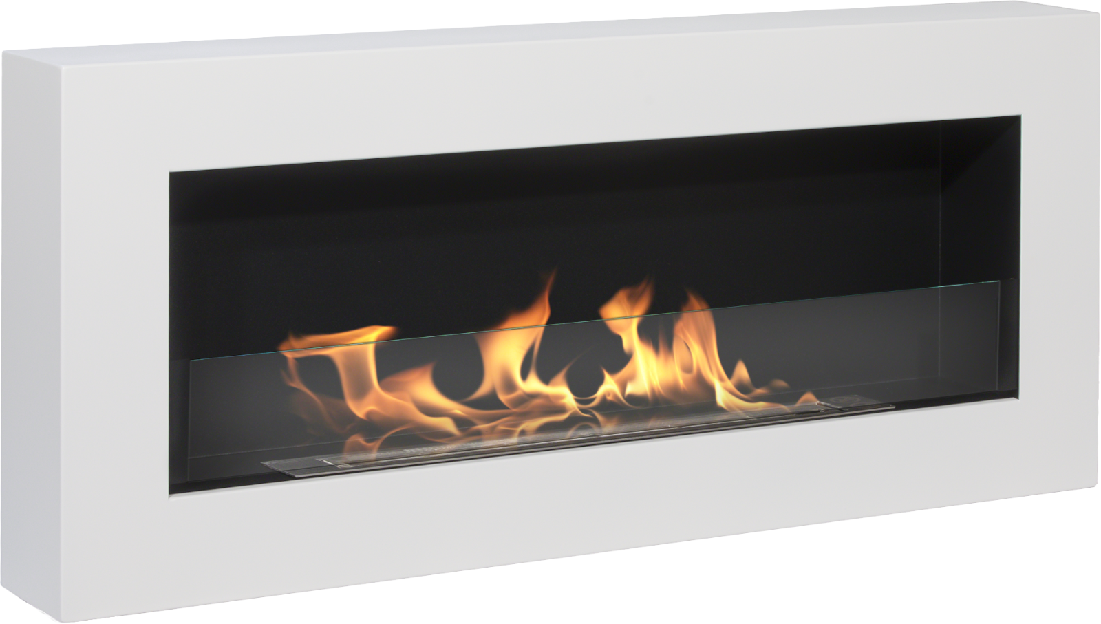 Gel- & Wand-Ethanol - Kamin 90 cm weiß hochglanz Gelkamin Ethanolkamin