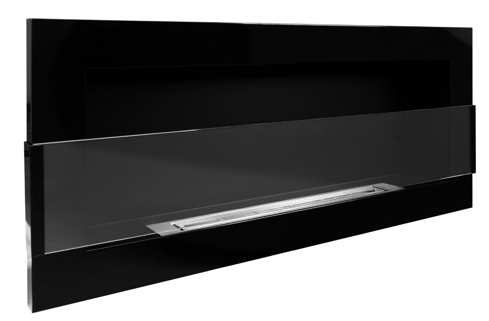 Gel- & Wand-Ethanol - Kamin 90 cm schwarz hochglanz Gelkamin Ethanolkamin