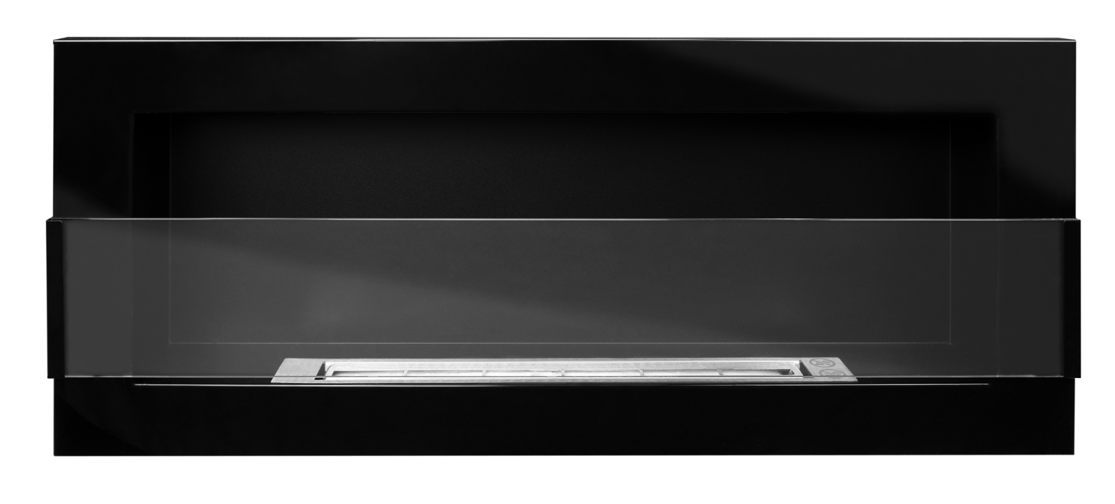 Gel- & Wand-Ethanol - Kamin 90 cm schwarz hochglanz Gelkamin Ethanolkamin