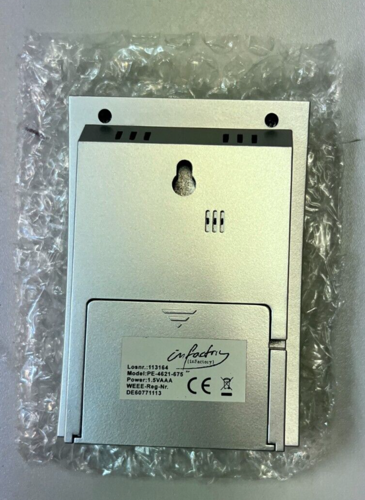 Infactory Innen-/ Außenthermometer mit LCD Display in grau Thermometer