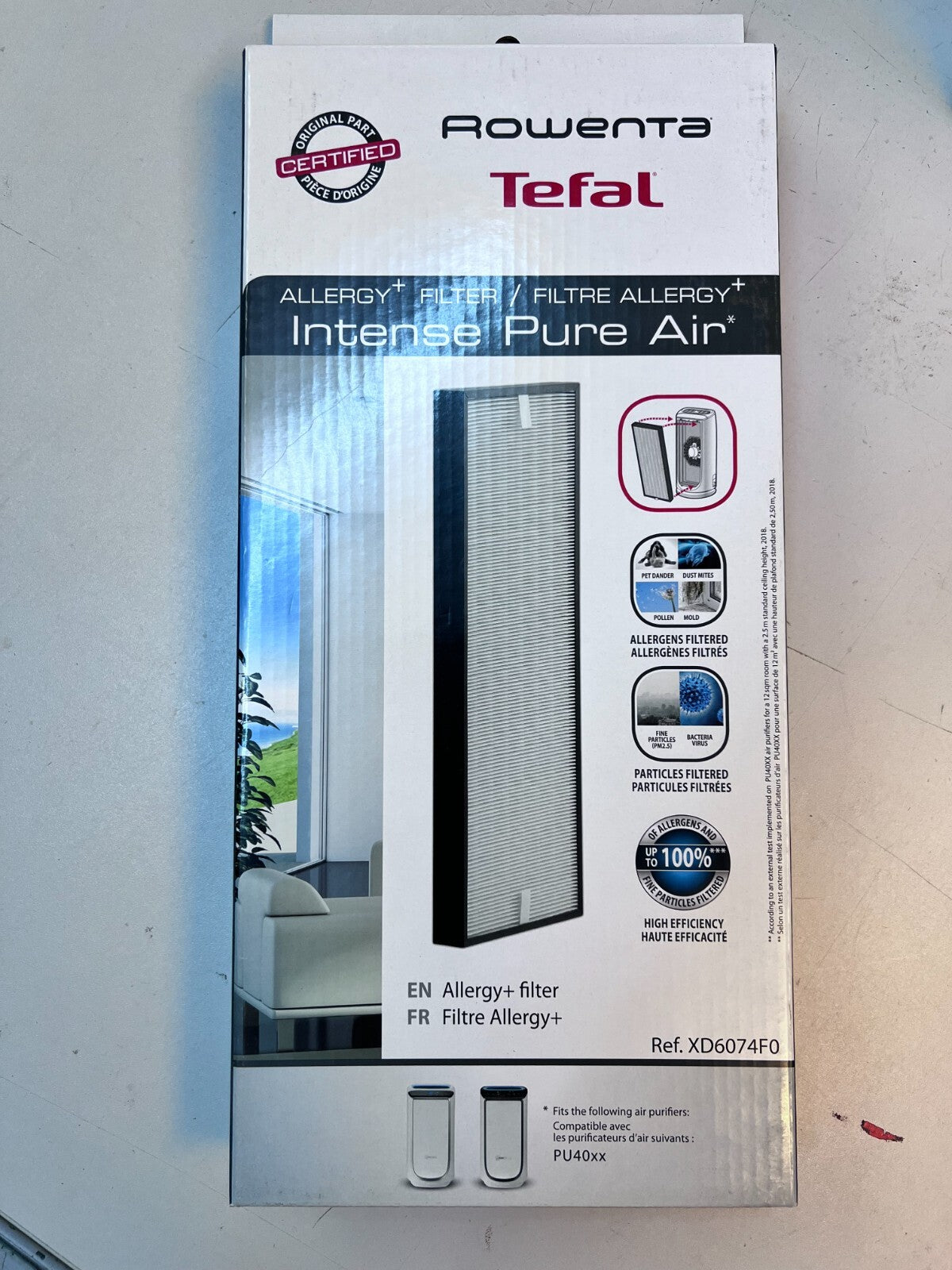 Rowenta Hepa Filter für Luftreiniger Intense Pure Air PU40XX / XD6074F0