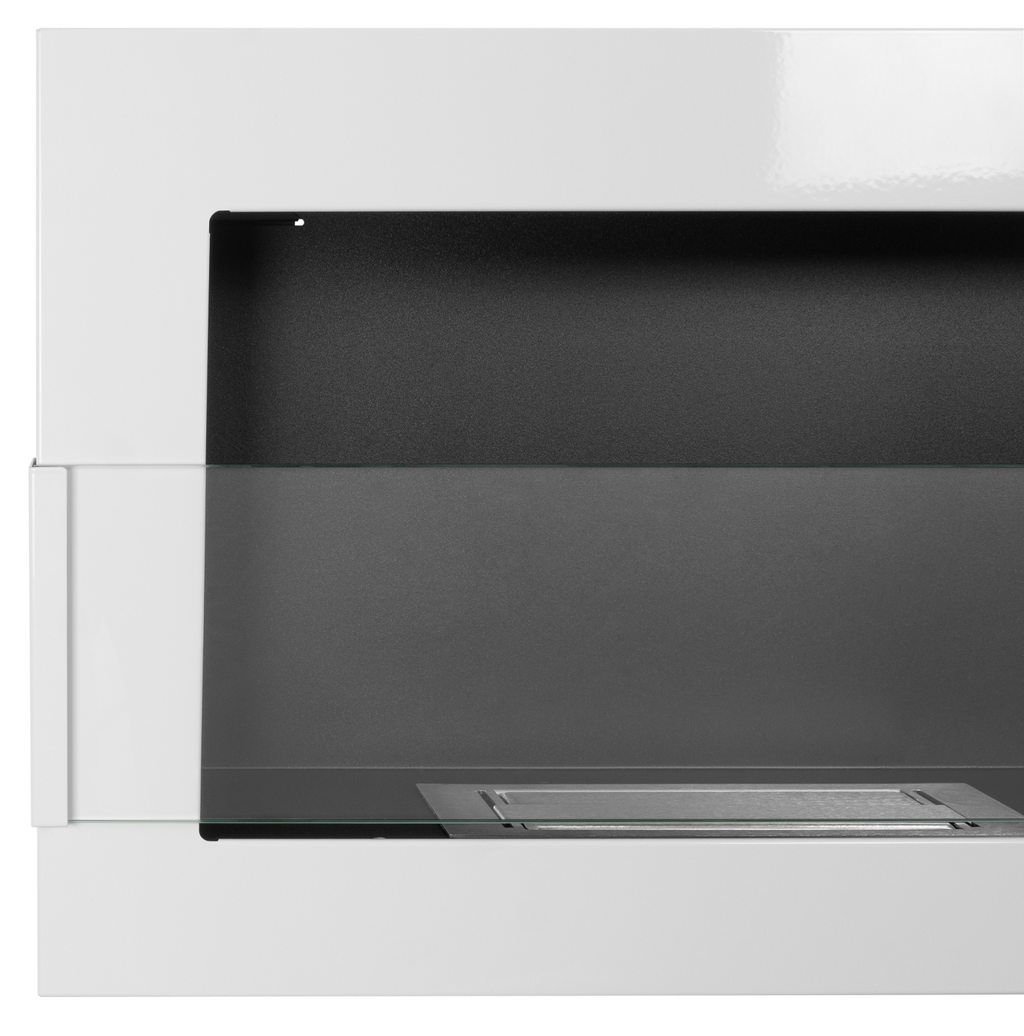 Gel- & Wand-Ethanol - Kamin 65 cm weiß hochglanz Gelkamin Ethanolkamin