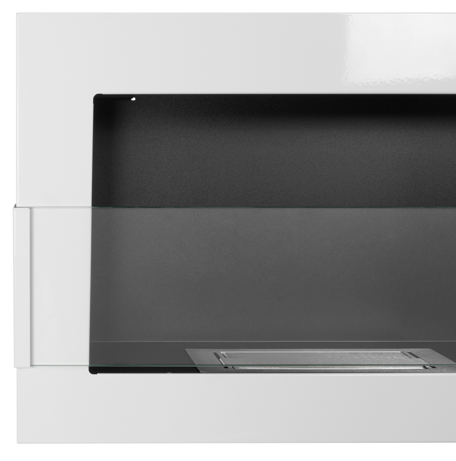 Gel- & Wand-Ethanol - Kamin 65 cm weiß hochglanz Gelkamin Ethanolkamin