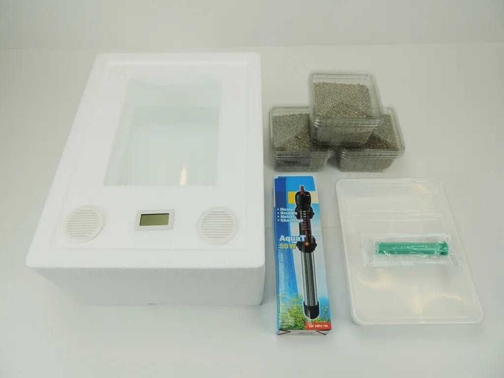 Campo24 Reptilieninkubator ST4 – Brutkasten für Reptilien & Amphibien | Thermo-Hygrometer, doppelte Lüftung, bis zu 48 Eier