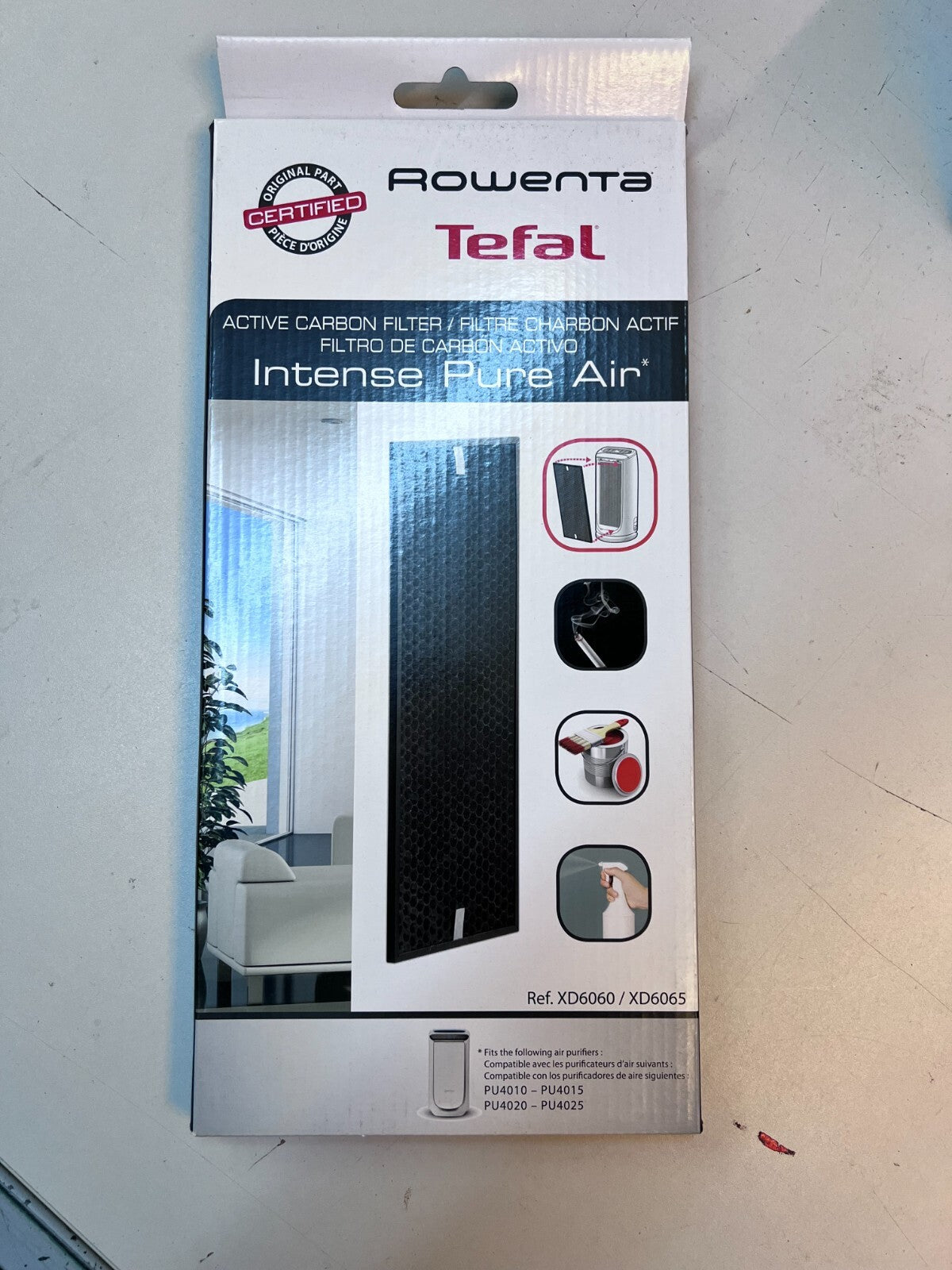 Aktiv Carbon Filter für Rowenta PU 4010-4025 / Tefal XD6060 / XD6065