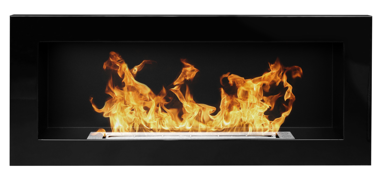 Gel- & Wand-Ethanol - Kamin 90 cm schwarz hochglanz Gelkamin Ethanolkamin