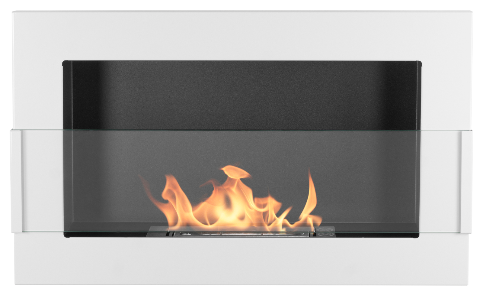 Gel- & Wand-Ethanol - Kamin 65 cm weiß hochglanz Gelkamin Ethanolkamin