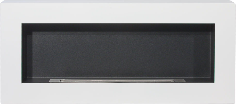 Gel- & Wand-Ethanol - Kamin 90 cm weiß hochglanz Gelkamin Ethanolkamin