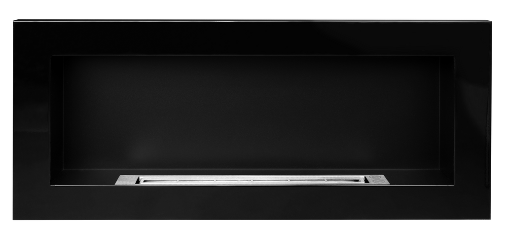 Campo24 - Gel- und Wand - Ethanol - Kamin, Schwarz Hochglanz, 90 cm