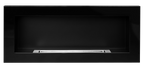 Campo24 - Gel and wall ethanol fireplace, black high gloss, 90 cm
