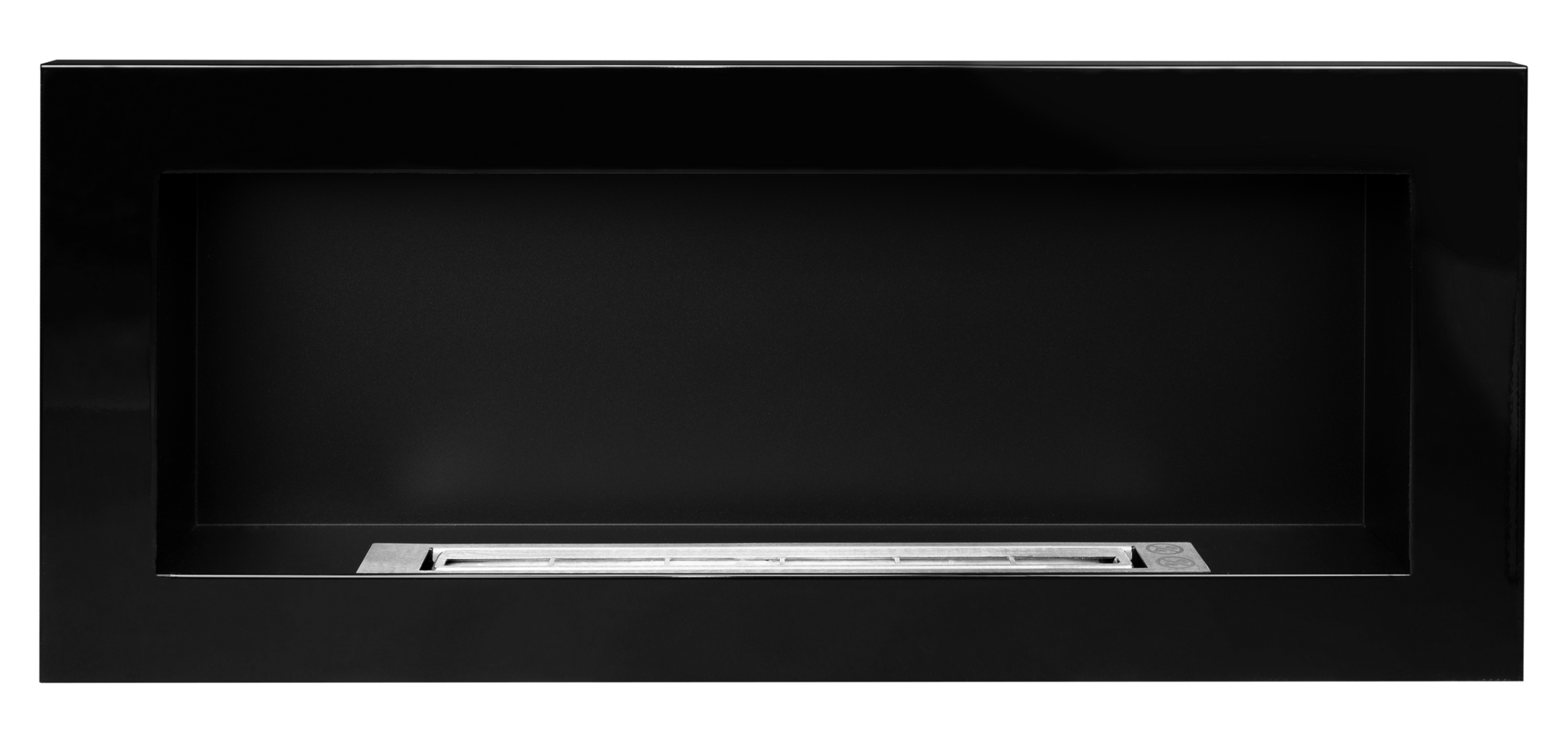 Campo24 - Gel- und Wand - Ethanol - Kamin, Schwarz Hochglanz, 90 cm
