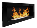 Campo24 - Gel and wall ethanol fireplace, black high gloss, 90 cm
