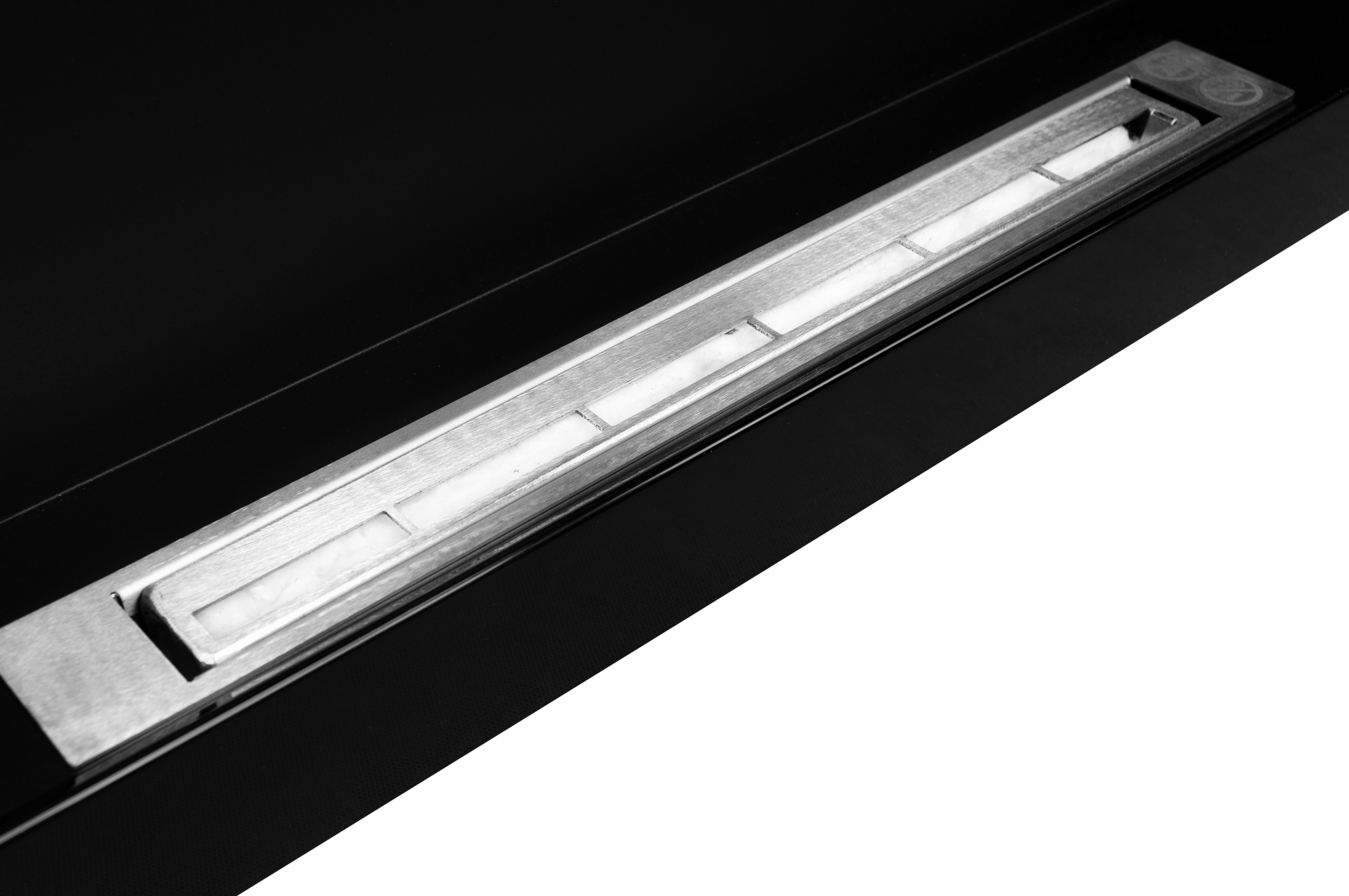 Campo24 - Gel and wall ethanol fireplace, black high gloss, 90 cm