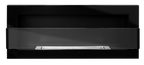 Campo24 - Gel &amp; Wall Ethanol Fireplace with Safety Glass - Gel Fireplace Ethanol Fireplace - Black High Gloss - 90cm