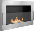 Campo24 gel and wall ethanol fireplace with safety glass, stainless steel, 65cm