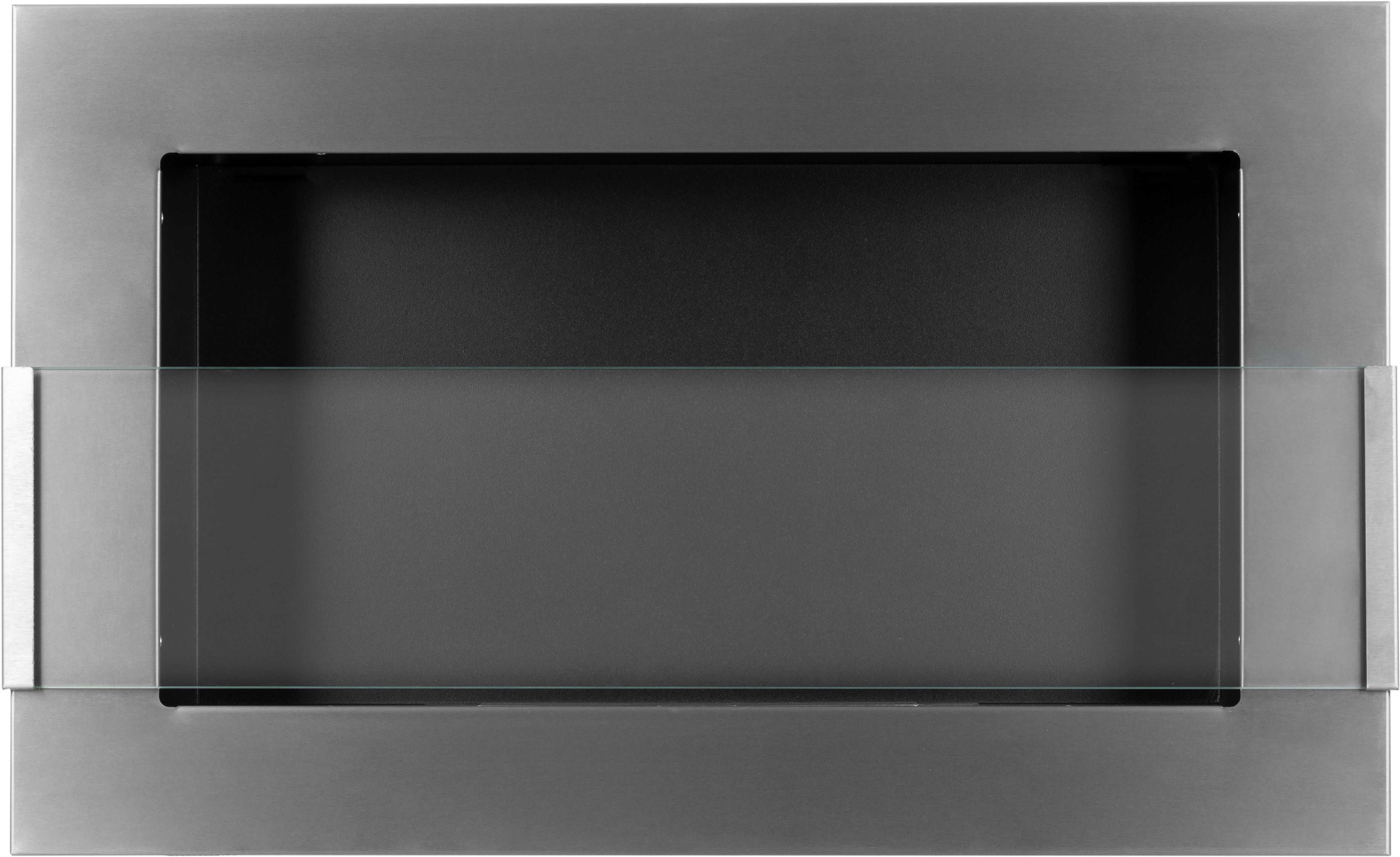 Campo24 gel and wall ethanol fireplace with safety glass, stainless steel, 65cm