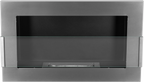 Campo24 gel and wall ethanol fireplace with safety glass, stainless steel, 65cm