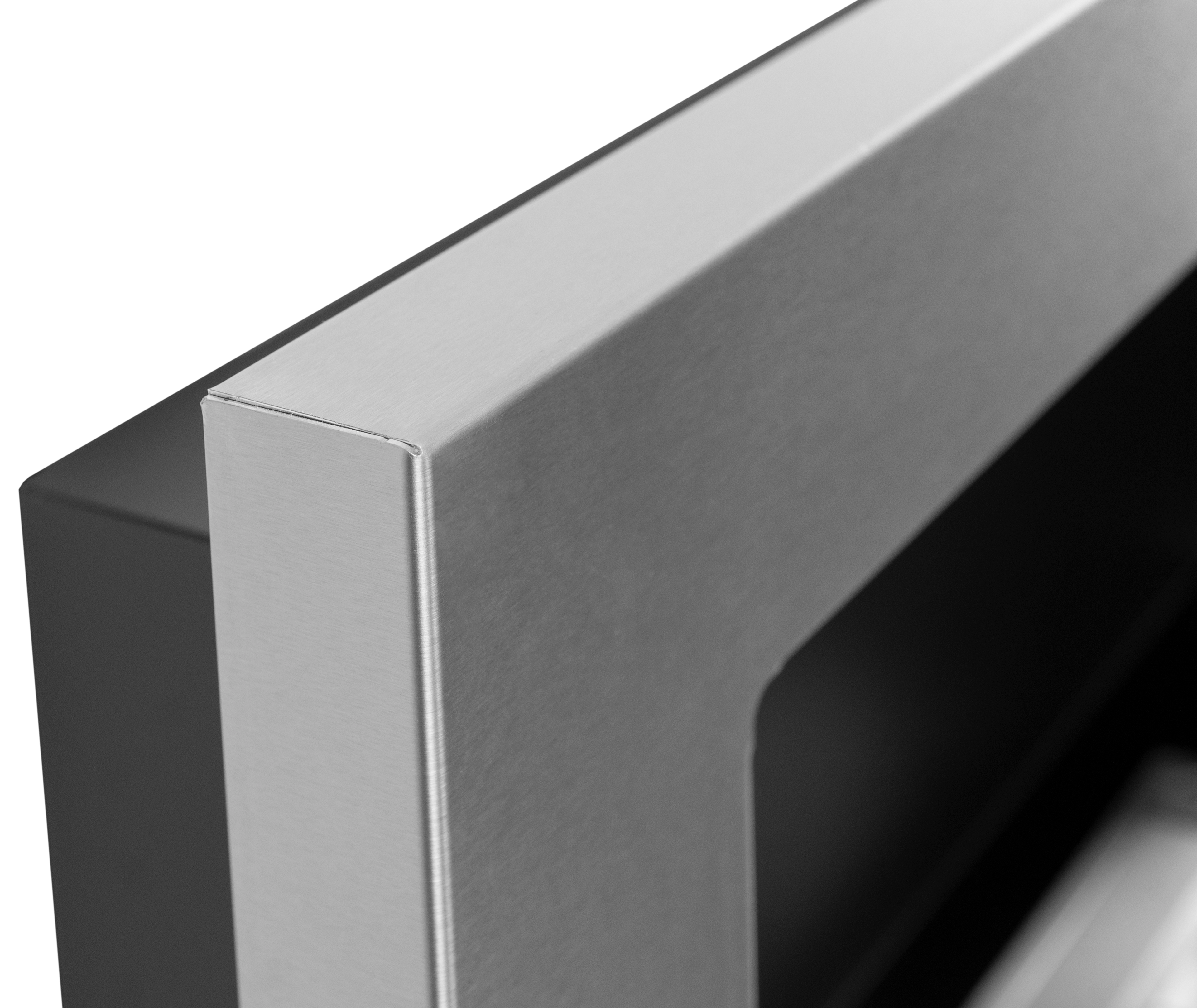 Campo24 gel and wall ethanol fireplace with safety glass, stainless steel, 65cm