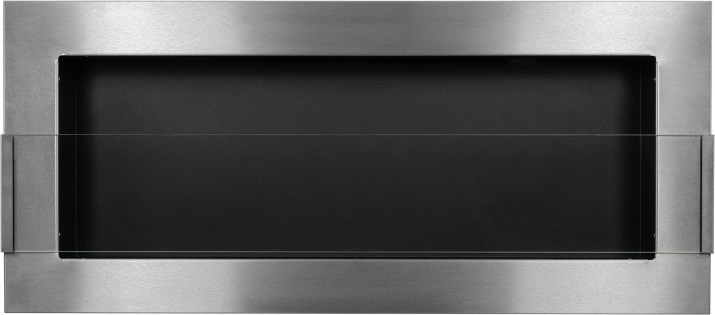 Campo24 Gel- & Wand-Ethanol - Kamin mit Sicherheitsglas - Gelkamin Ethanolkamin - Edelstahl - 90cm