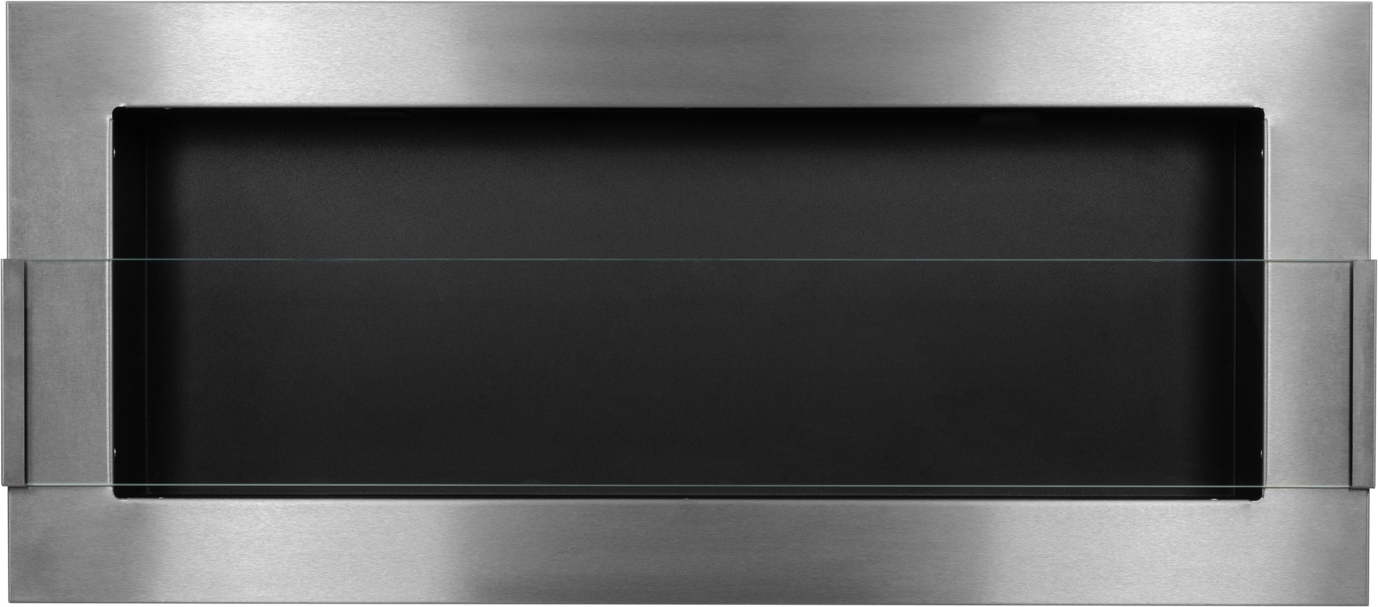 Campo24 Gel- & Wand-Ethanol - Kamin mit Sicherheitsglas - Gelkamin Ethanolkamin - Edelstahl - 90cm