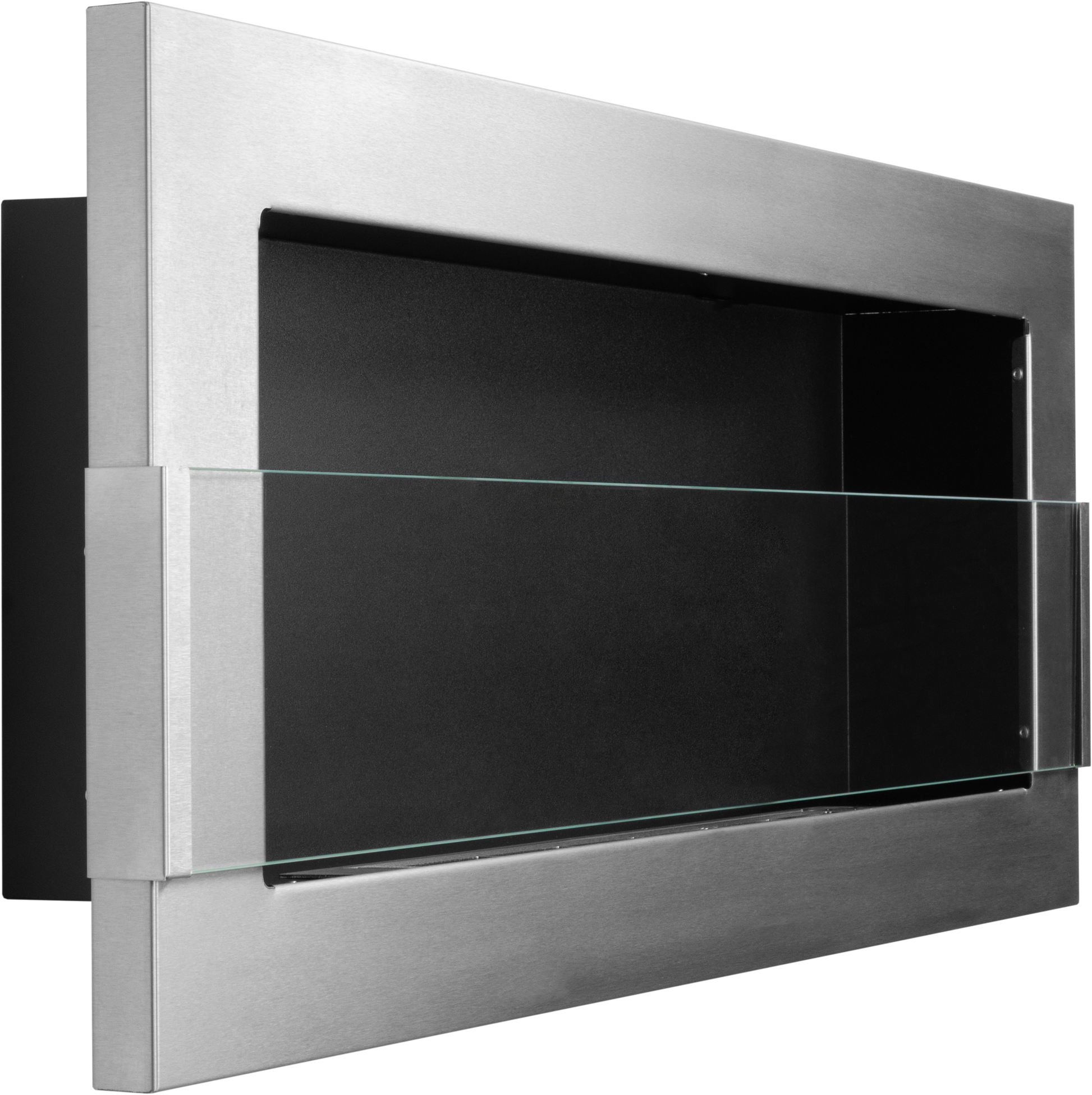 Campo24 Gel- & Wand-Ethanol - Kamin mit Sicherheitsglas - Gelkamin Ethanolkamin - Edelstahl - 90cm