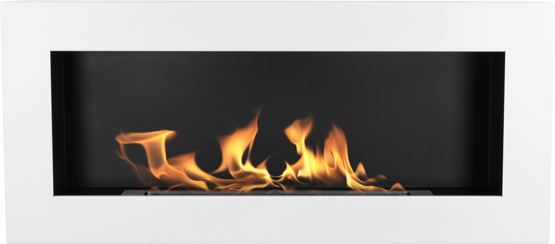 Campo24 Ethanolkamin Premium-Wandkamin 900×400mm weiß matt  modernes Design