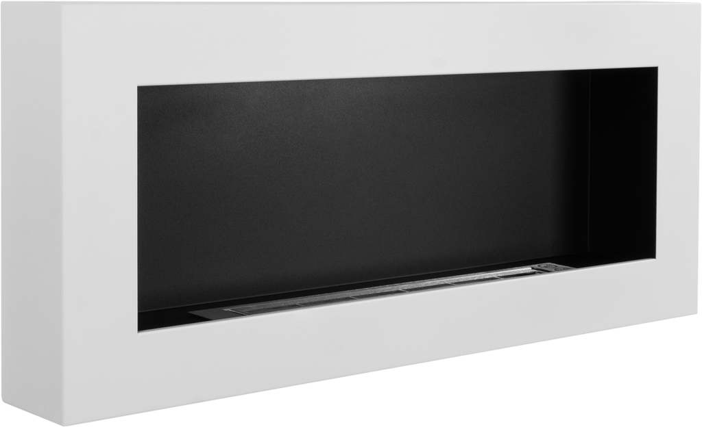 Campo24 Ethanolkamin Premium-Wandkamin 900×400mm weiß matt  modernes Design