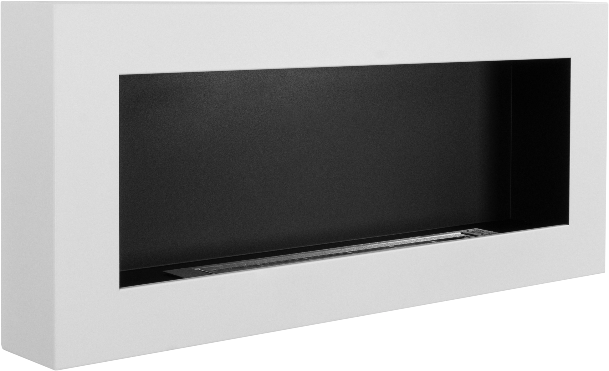 Campo24 Ethanolkamin Premium-Wandkamin 900×400mm weiß matt  modernes Design