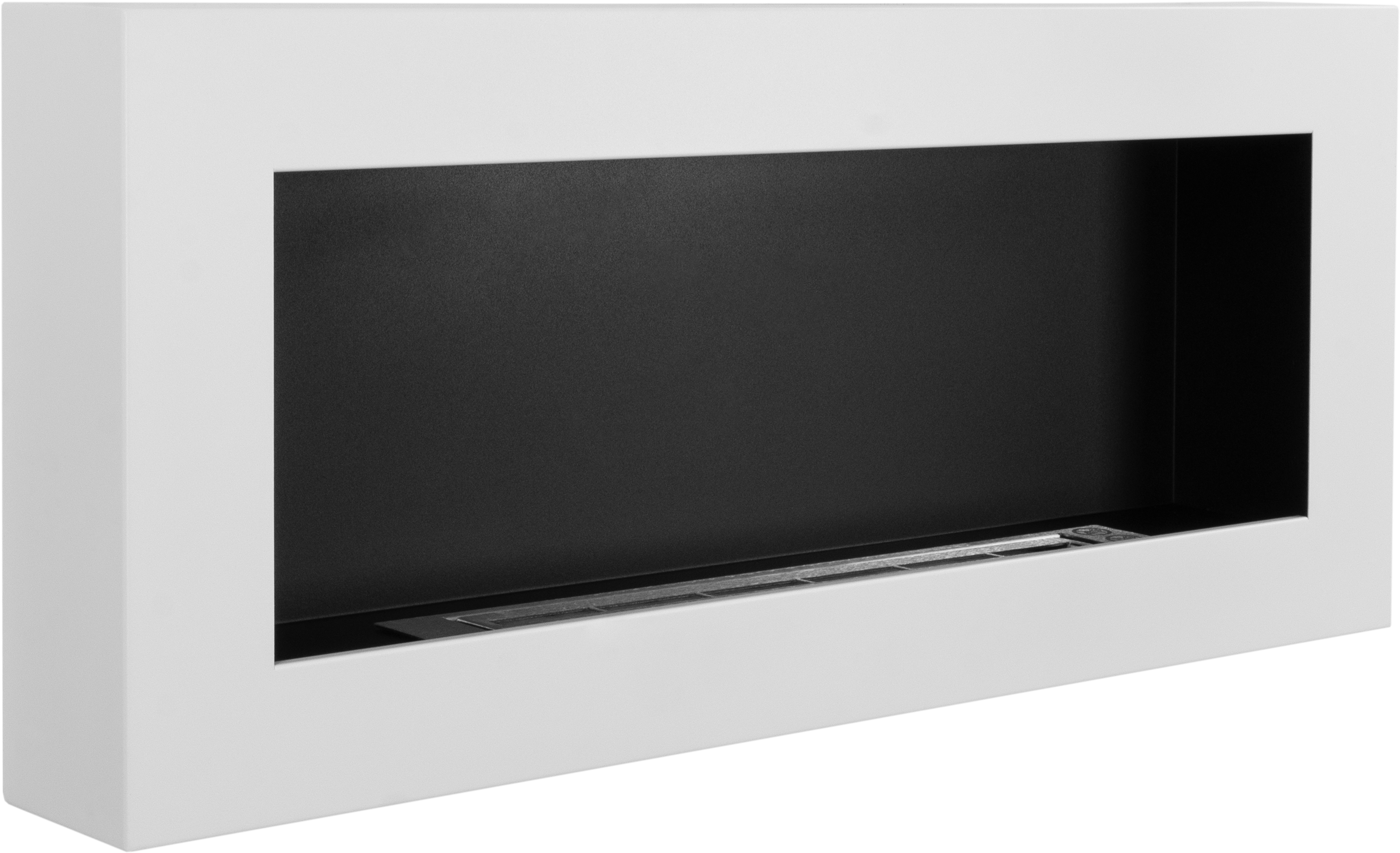 Campo24 Ethanolkamin Premium-Wandkamin 900×400mm weiß matt  modernes Design