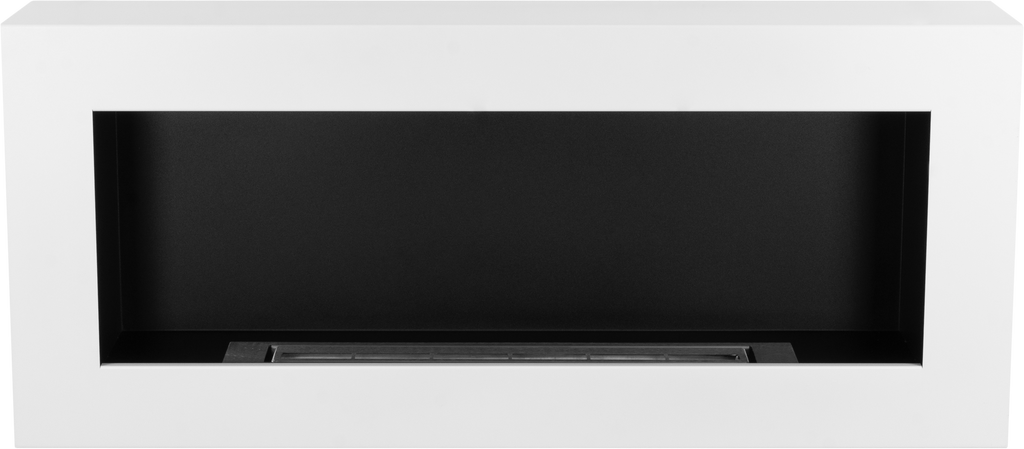 Campo24 Ethanolkamin Premium-Wandkamin 900×400mm weiß matt  modernes Design