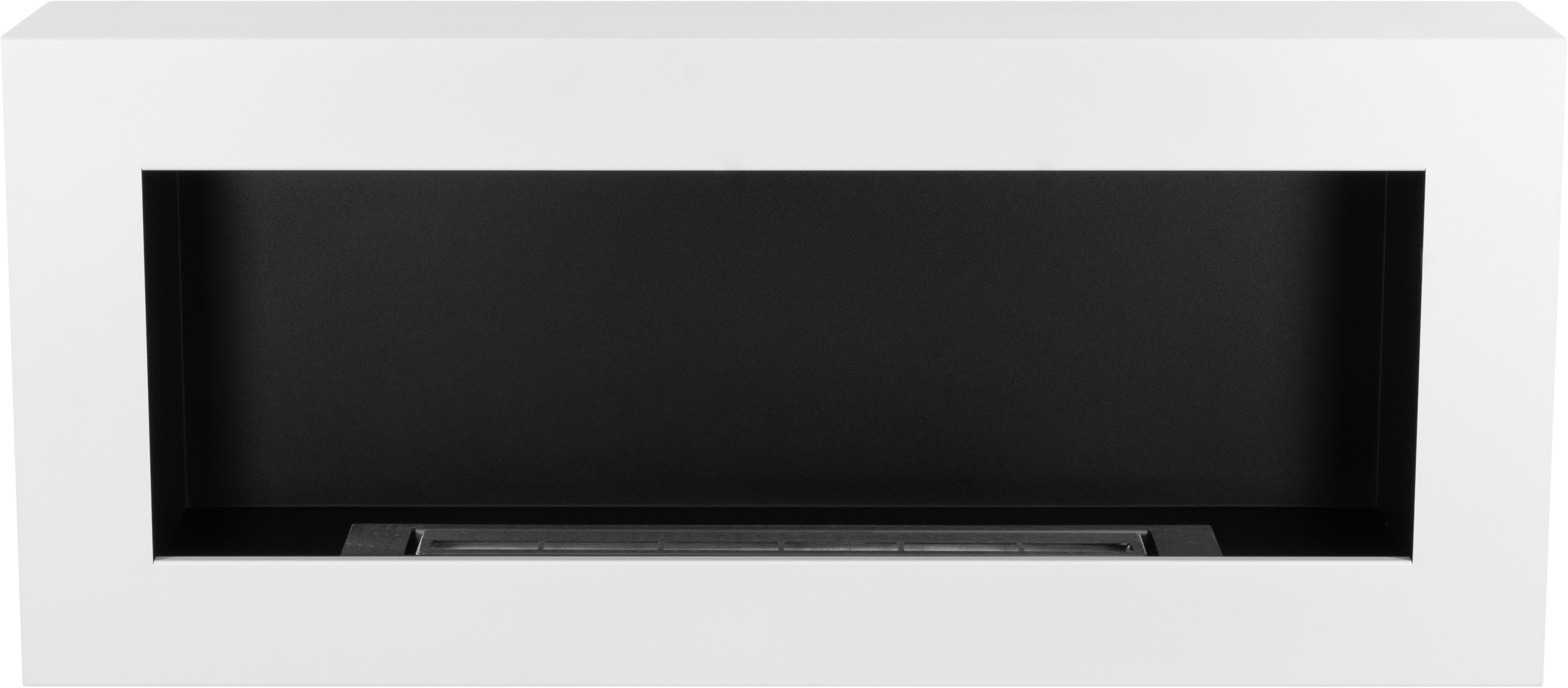 Campo24 Ethanolkamin Premium-Wandkamin 900×400mm weiß matt  modernes Design