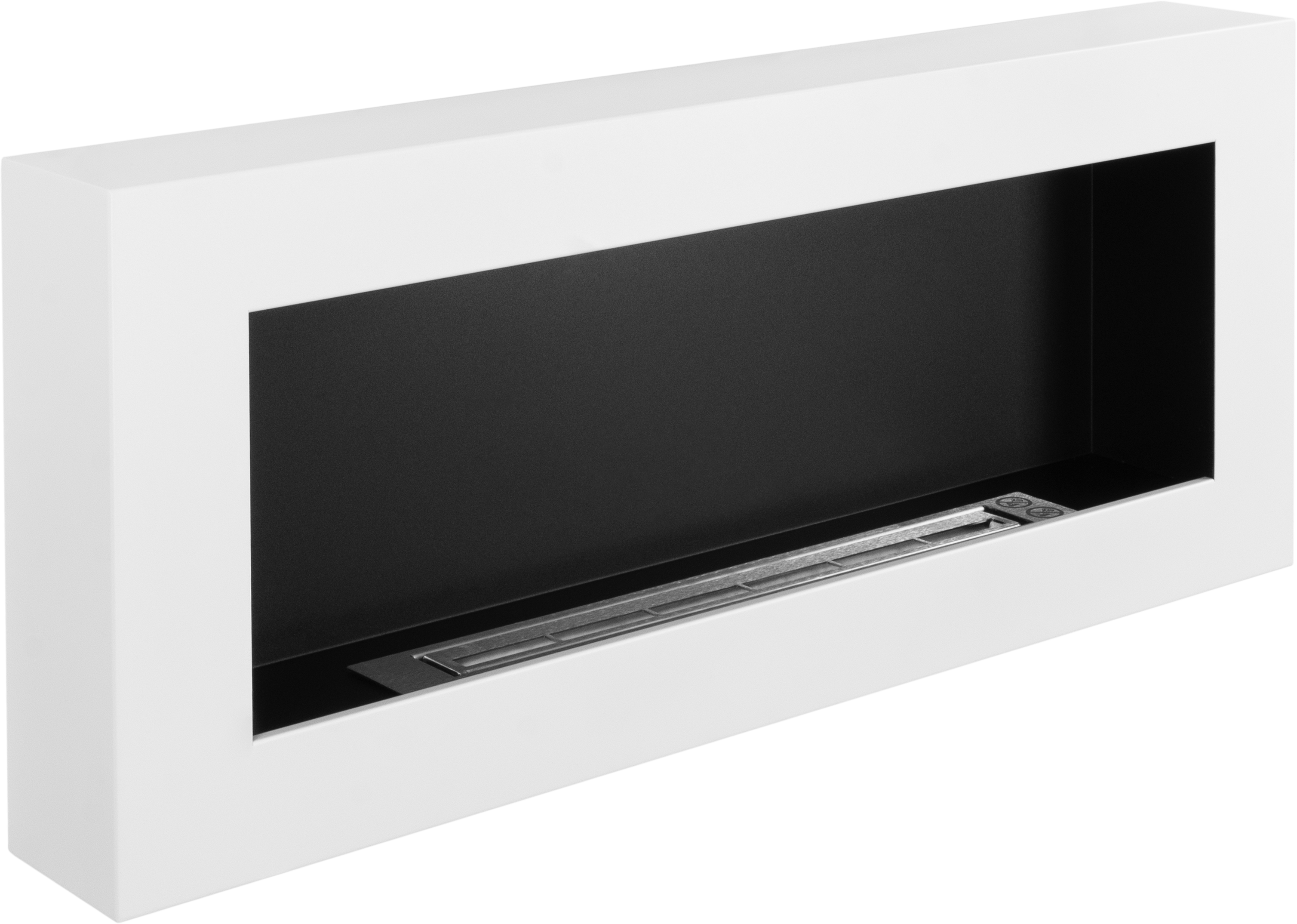 Campo24 Ethanolkamin Premium-Wandkamin 900×400mm weiß matt  modernes Design
