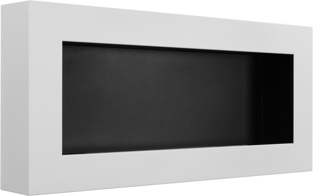 Campo24 Ethanolkamin Premium-Wandkamin 900×400mm weiß matt  modernes Design