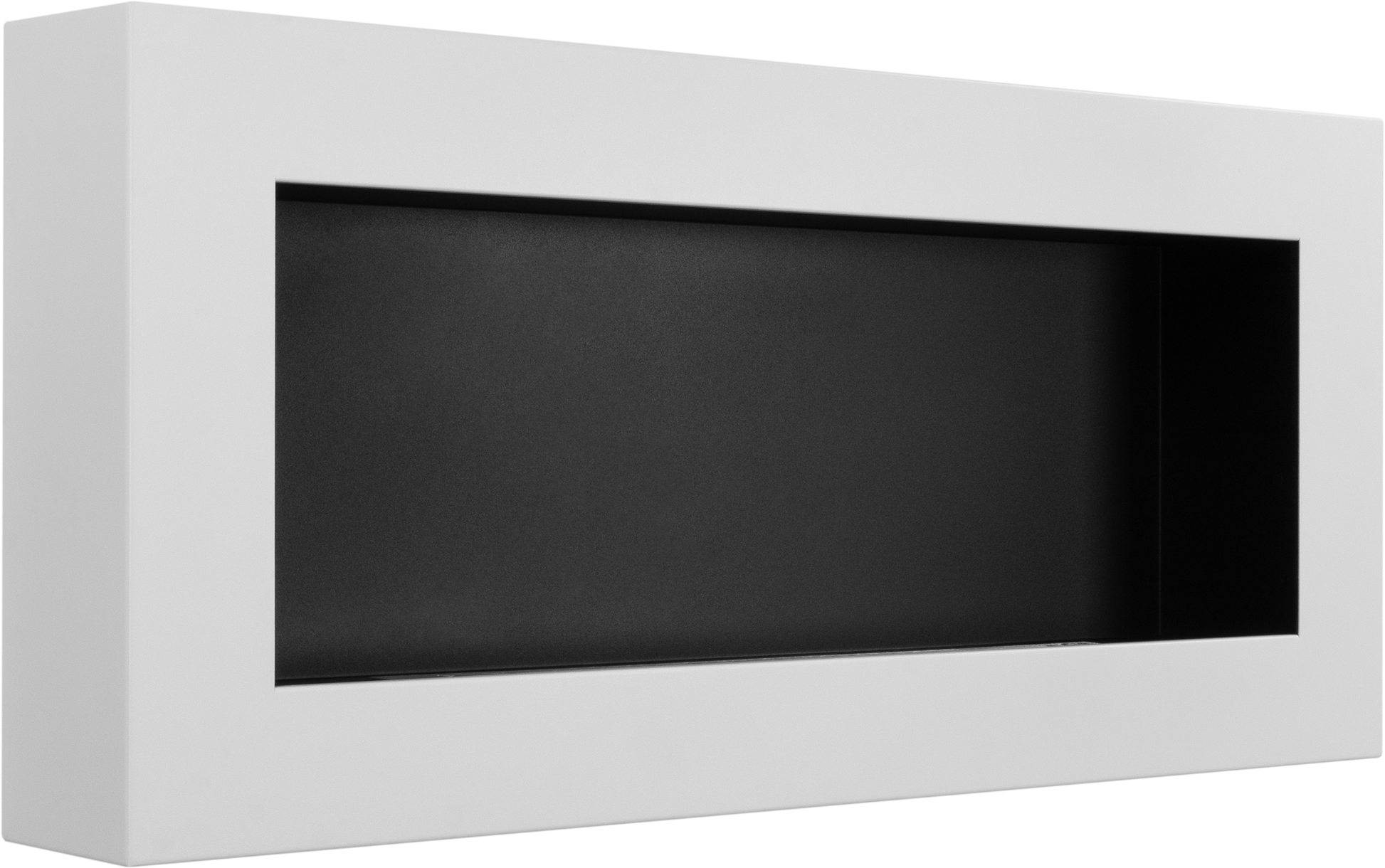 Campo24 Ethanolkamin Premium-Wandkamin 900×400mm weiß matt  modernes Design