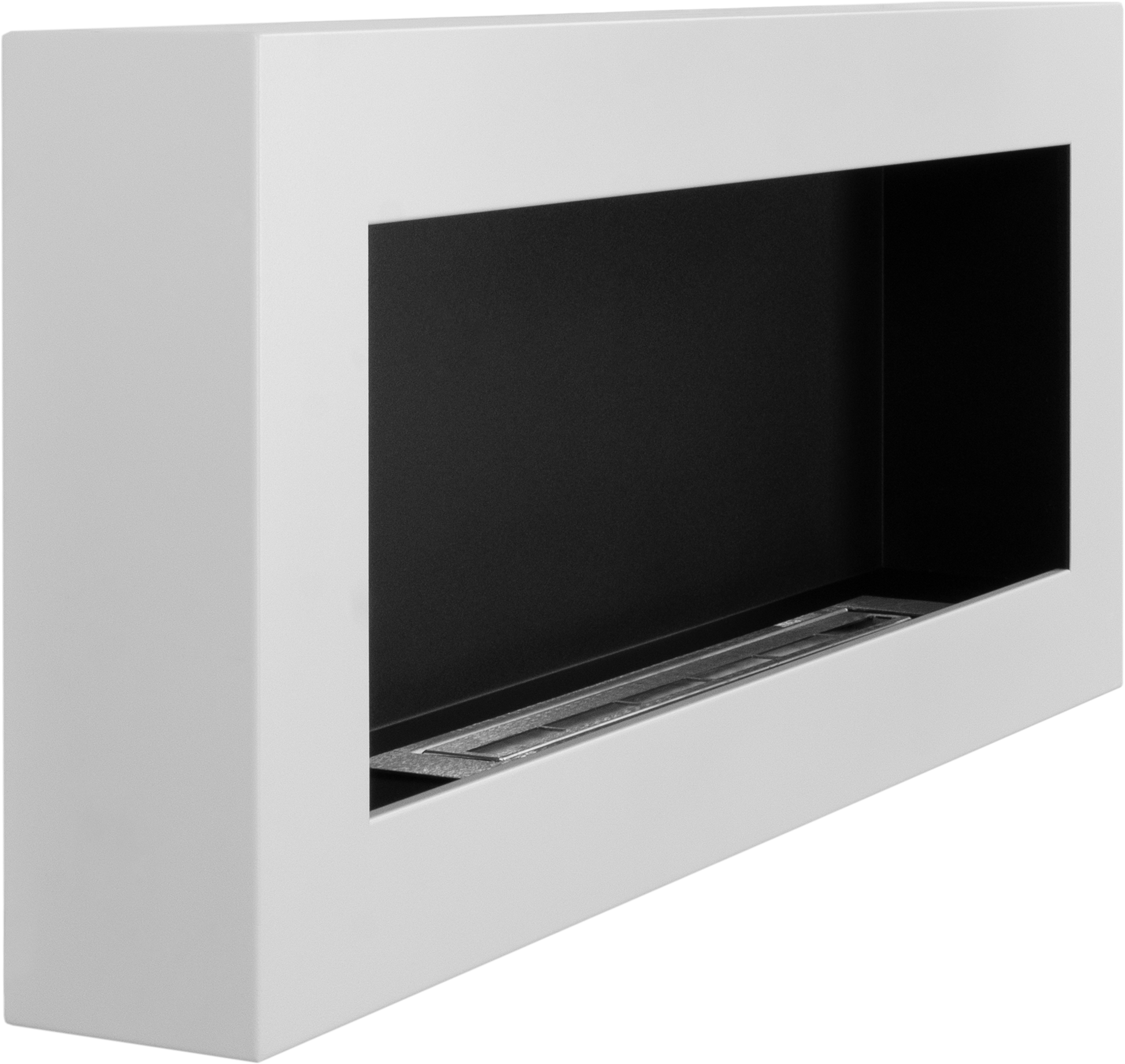 Campo24 Ethanolkamin Premium-Wandkamin 900×400mm weiß matt  modernes Design