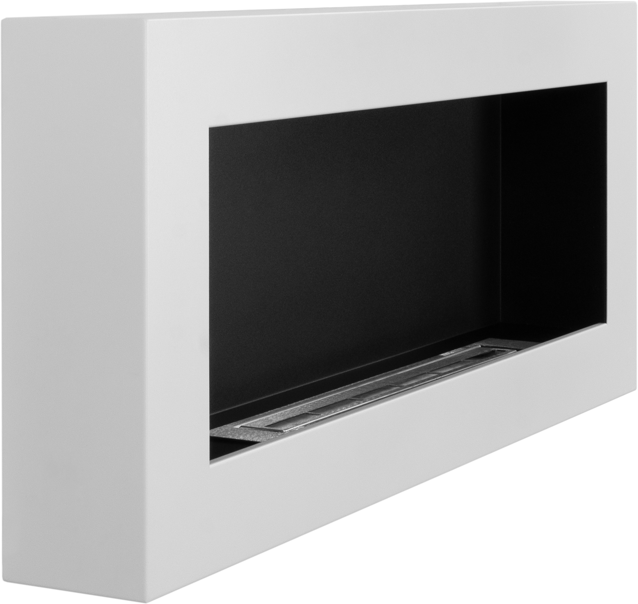 Campo24 Ethanolkamin Premium-Wandkamin 900×400mm weiß matt  modernes Design