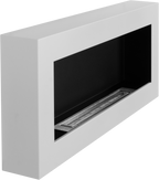 Campo24 Ethanolkamin Premium-Wandkamin 900×400mm weiß matt  modernes Design