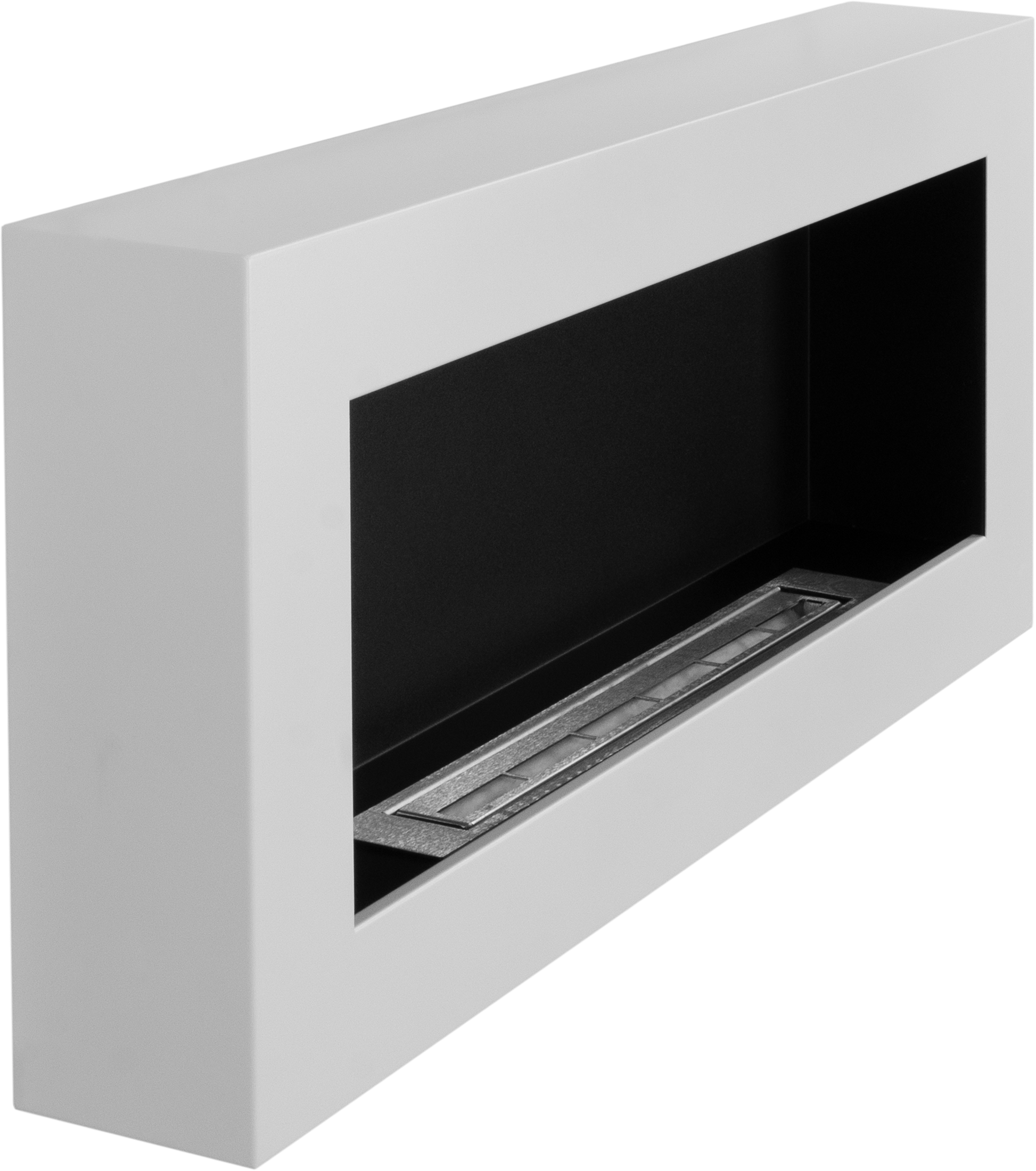 Campo24 Ethanolkamin Premium-Wandkamin 900×400mm weiß matt  modernes Design